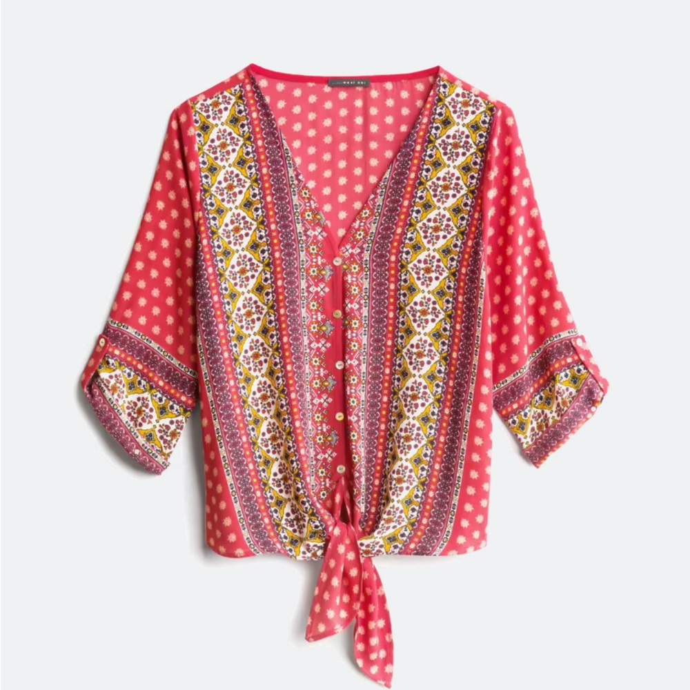 West Kei Tie Front Blouse